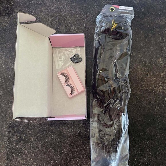 🤎 14" Real Human Hair Clip-In Extensions R1B-1B/6A // NIB! - Picture 4 of 8